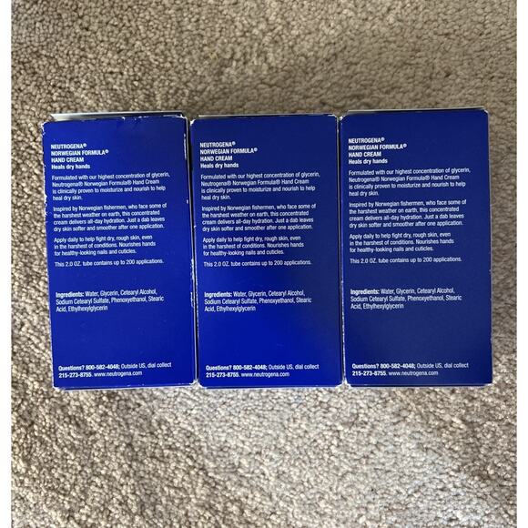 Neutrogena Norwegian Formula Fragrance Free, Glycerin-Rich Hand Cream 2 Oz ea X3 - Picture 4 of 7